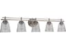 Craftmade Drake 5-Light Brushed Polished Nickel Glass Vanity Light