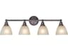Craftmade Bradley 4-Light Bronze Glass Vanity Light