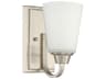 Craftmade Grace 1-Light Brushed Polished Nickel Glass Wall Sconce