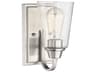 Craftmade Grace 1-Light Brushed Polished Nickel Glass Wall Sconce