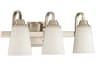 Craftmade Grace 3-Light Brushed Polished Nickel Glass Vanity Light