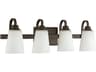 Craftmade Grace 4-Light Espresso Bronze Glass Vanity Light