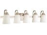Craftmade Grace 5-Light Brushed Polished Nickel Glass Vanity Light