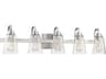 Craftmade Grace 5-Light Brushed Polished Nickel Glass Vanity Light