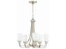 Craftmade Grace 5-Light Brushed Polished Nickel Glass Bell Chandelier