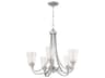Craftmade Grace 5-Light Brushed Polished Nickel Glass Bell Chandelier