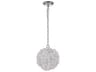 Craftmade Roxx 1-Light Chrome Crystal Globe Round Mini Pendant