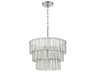 Craftmade Museo 9-Light Brushed Polished Nickel Glass Tiered Pendant