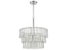 Craftmade Museo 9-Light Brushed Polished Nickel Glass Drum Pendant