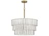Craftmade Museo 9-Light Satin Brass Glass Tiered Pendant