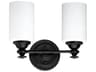 Craftmade Dardyn 2-Light Espresso Brown Glass Vanity Light