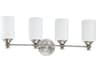 Craftmade Dardyn 4-Light Brushed Polished Nickel Glass Vanity Light