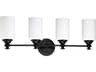 Craftmade Dardyn 4-Light Espresso Black Glass Vanity Light