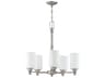 Craftmade Dardyn 5-Light Brushed Polished Nickel Glass Cylinder Chandelier
