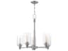 Craftmade Dardyn 5-Light Brushed Polished Nickel Glass Cylinder Chandelier