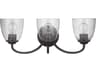 Craftmade Serene 3-Light Espresso Black Glass Vanity Light