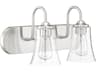 Craftmade Gwyneth 2-Light Brushed Polished Nickel Glass Vanity Light