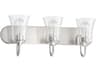 Craftmade Gwyneth 3-Light Brushed Polished Nickel Glass Vanity Light