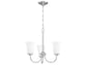 Craftmade Gwyneth 3-Light Brushed Polished Nickel Glass Bell Chandelier