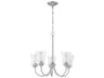 Craftmade Gwyneth 5-Light Brushed Polished Nickel Glass Bell Chandelier
