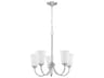 Craftmade Gwyneth 5-Light Brushed Polished Nickel Glass Bell Chandelier
