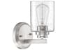 Craftmade Bolden 1-Light Brushed Polished Nickel Glass Wall Sconce