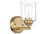 Craftmade Bolden 1-Light Satin Brass Glass Wall Sconce