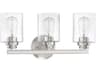 Craftmade Bolden 3-Light Brushed Polished Nickel Glass Vanity Light