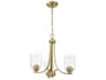 Craftmade Bolden 3-Light Satin Brass Glass Cylinder Chandelier