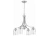 Craftmade Bolden 4-Light Brushed Polished Nickel Glass Cylinder Chandelier