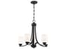 Craftmade Bolden 5-Light Flat Black Glass Cylinder Chandelier
