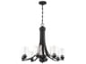 Craftmade Bolden 8-Light Flat Black Glass Cylinder Chandelier