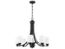 Craftmade Bolden 8-Light Flat Black Glass Cylinder Chandelier