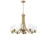 Craftmade Bolden 8-Light Satin Brass Glass Cylinder Chandelier
