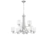 Craftmade Bolden 9-Light Brushed Polished Nickel Glass Cylinder Tiered Chandelier