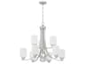Craftmade Bolden 9-Light Brushed Polished Nickel Glass Cylinder Tiered Chandelier