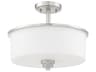 Craftmade Bolden 2-Light Brushed Polished Nickel Glass Drum Pendant