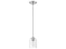 Craftmade Bolden 1-Light Brushed Polished Nickel Glass Cylinder Mini Pendant