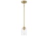Craftmade Bolden 1-Light Satin Brass Glass Bell Mini Pendant