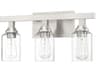 Craftmade Chicago 3-Light Brushed Polished Nickel Glass Vanity Light
