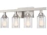 Craftmade Chicago 4-Light Brushed Polished Nickel Glass Vanity Light