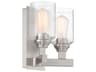 Craftmade Chicago 2-Light Brushed Polished Nickel Glass Vanity Light