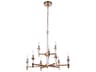 Craftmade Tarryn 9-Light Satin Brass Crystal Candelabra Tiered Chandelier