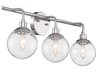 Craftmade Que 3-Light Chrome Glass Vanity Light