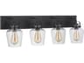 Craftmade Trystan 4-Light Flat Black Glass Vanity Light