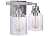 Craftmade Foxwood 2-Light Brushed Polished Nickel Glass Vanity Light