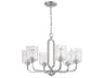 Craftmade Collins 6-Light Brushed Polished Nickel Glass Cylinder Chandelier