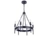 Craftmade Larrson 6-Light Flat Black Candelabra Chandelier
