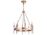 Craftmade Larrson 8-Light Satin Brass Candelabra Chandelier