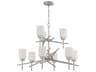 Craftmade Cadence 9-Light Satin Nickel Glass Cylinder Tiered Chandelier